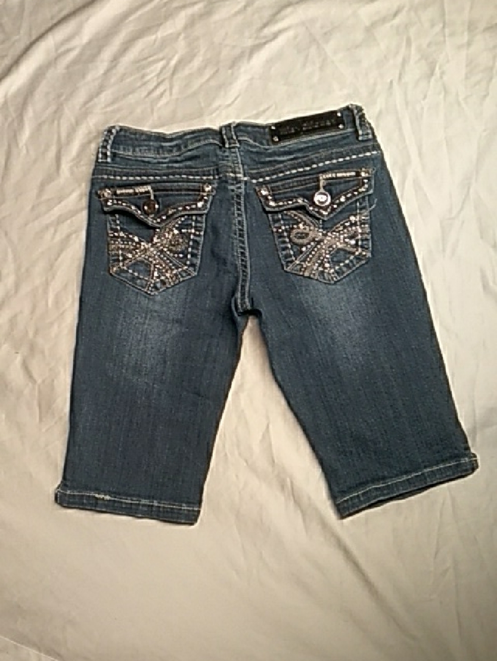 Miss Chic USA Embellished Cropped Jean Capris